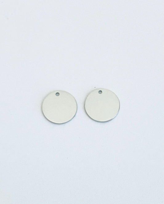 13mm Engravable Stainless Steel Round Blank Tag
