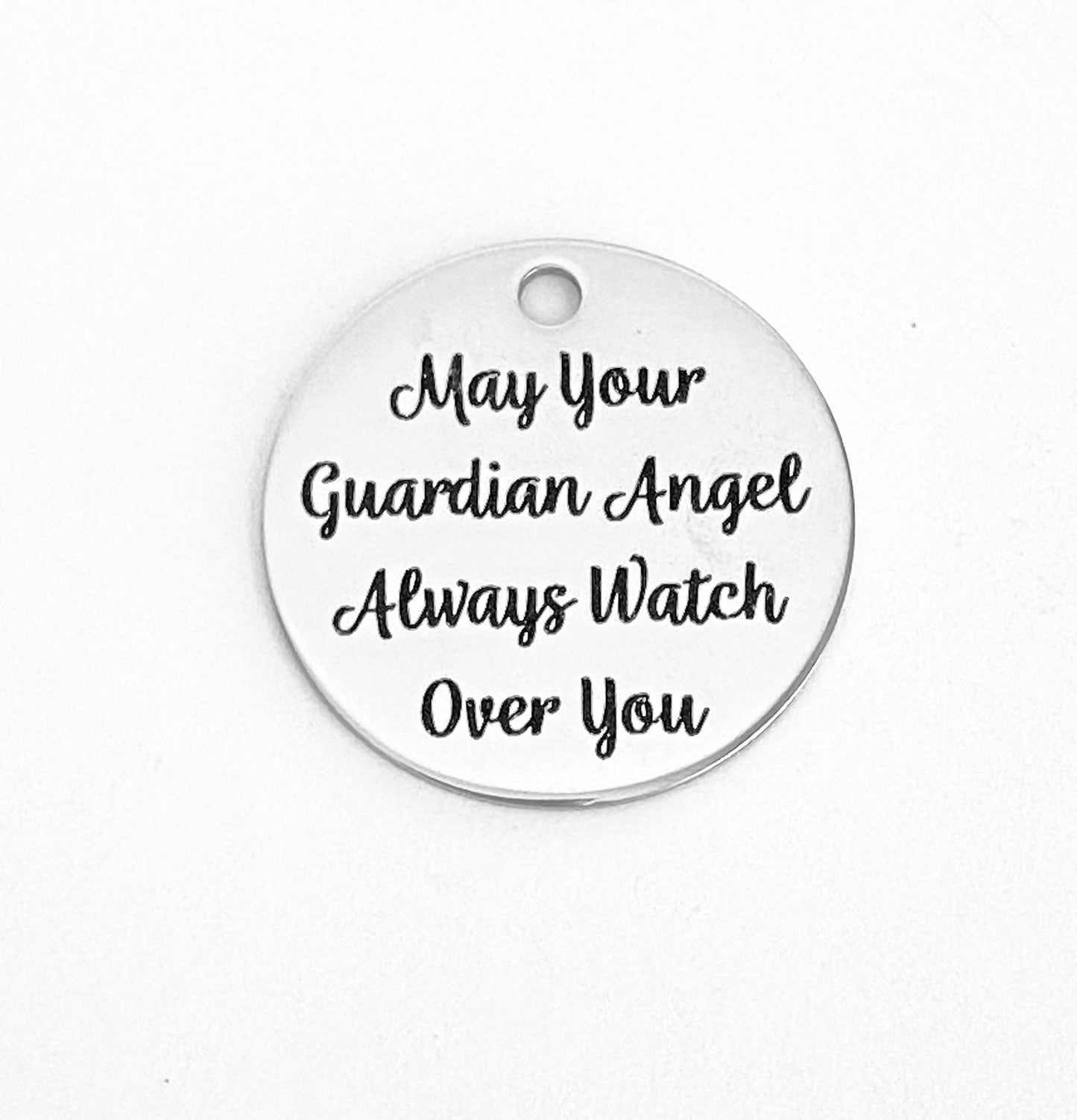 Stainless Steel Guardian Angel Charm