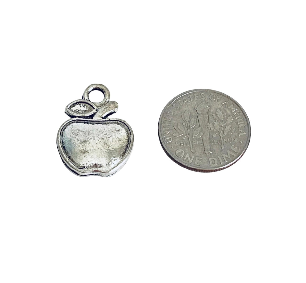 Base Metal Small Apple Charms