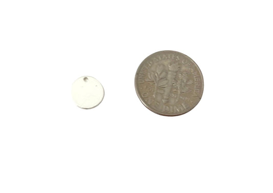 Small 925 Sterling Silver Blank Disc