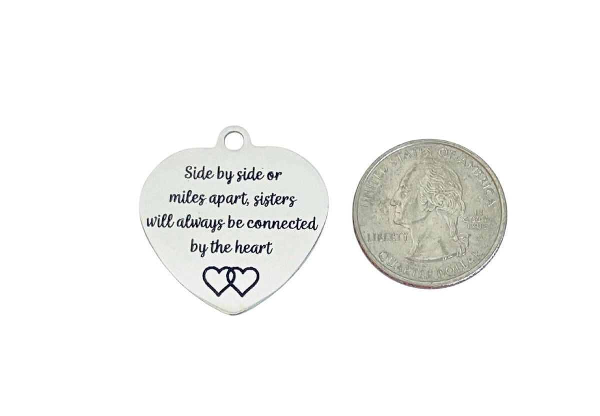 Stainless Steel Sister Charm