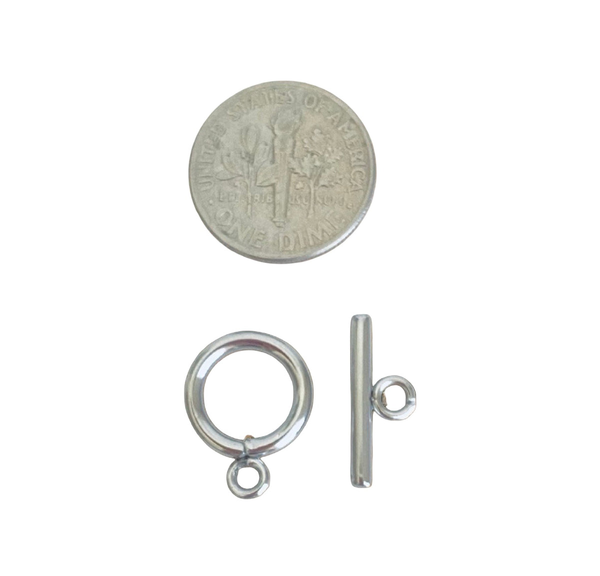 12mm Toggle Clasp • Stainless Steel • Gold over Stainless Steel