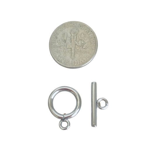 12mm Toggle Clasp • Stainless Steel • Gold over Stainless Steel