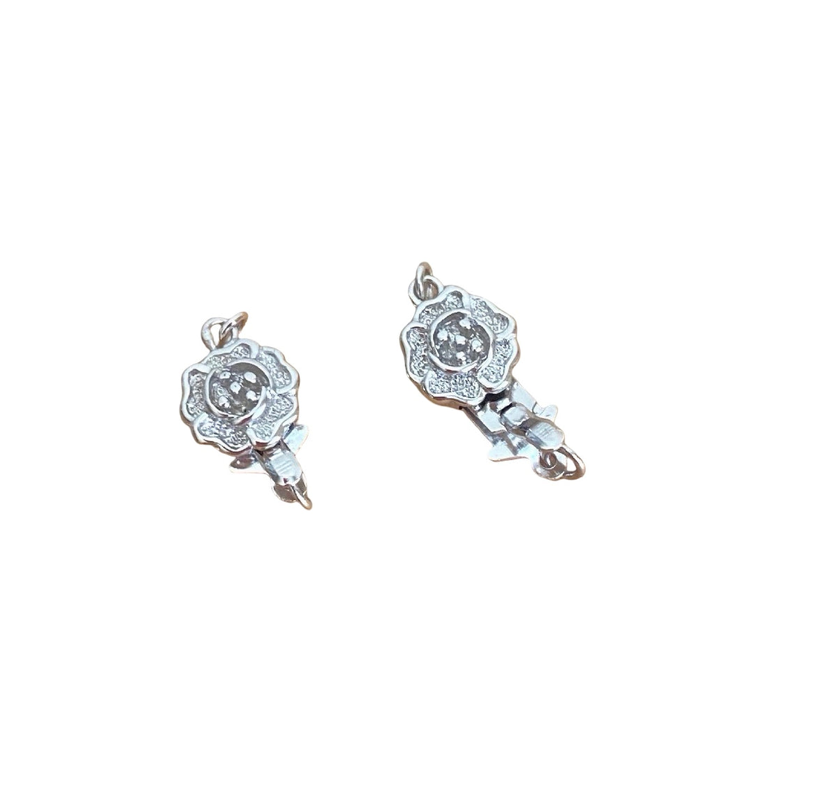 925 Sterling Silver Flower Clasp • Sold Individually