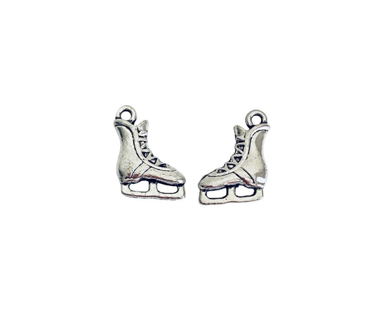 Base Metal Ice Skating Shoe Charm