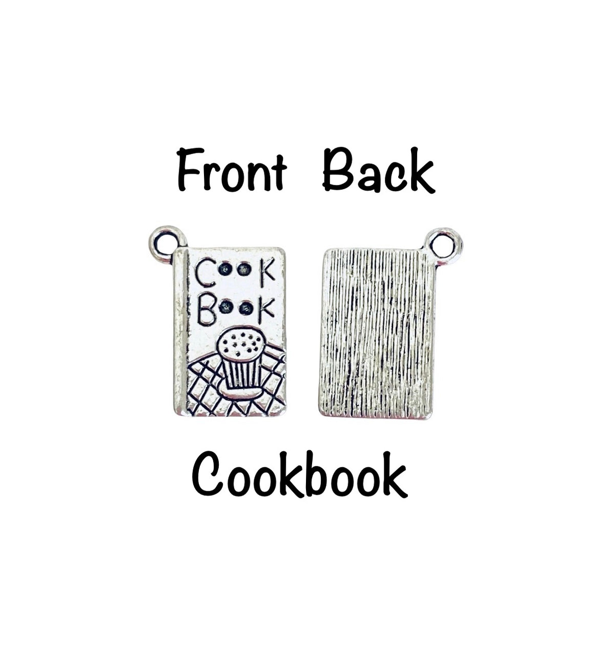Base Metal Small Baking Charms (Tiny Measuring Cup • Stand Mixer • Muffin Pan • Whisk • Cookbook)