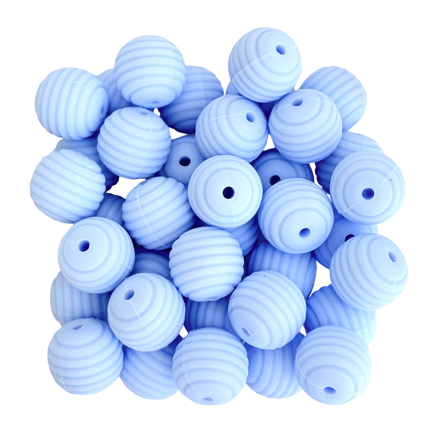 15mm Ribbed Silicone Beads (Sold Individually)