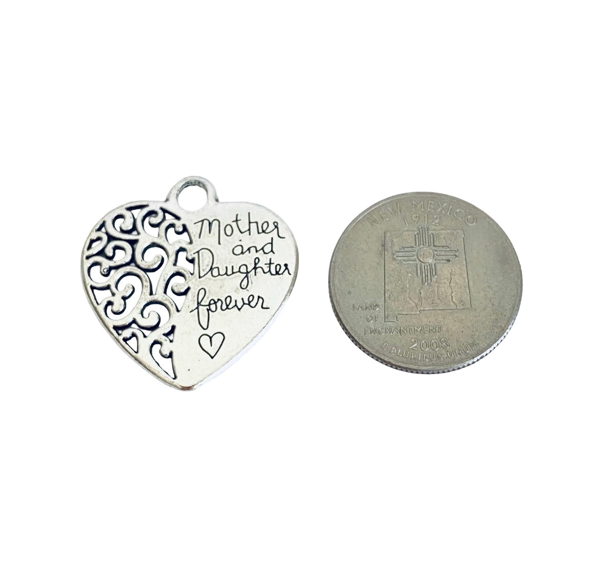 Base Metal Mother and Daughter Forever Charm