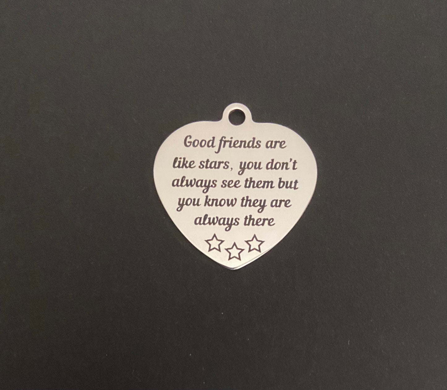 LARGE Stainless Steel Friendship Charm