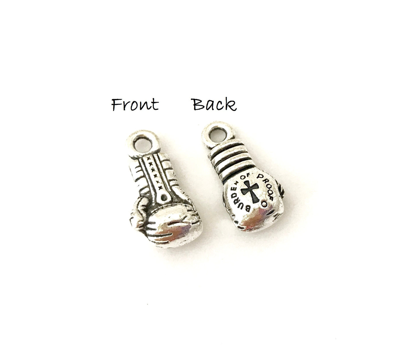 Base Metal Boxing Glove Charm