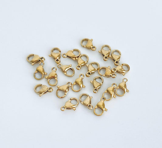 9mm Gold over Stainless Steel Lobster Clasp