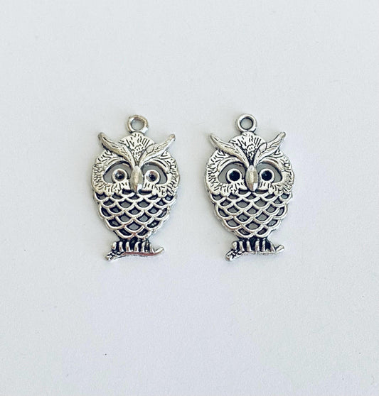 Base Metal Owl Charm