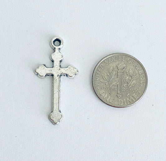 Base Metal Cross Charm