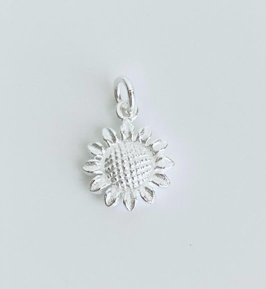Sterling Silver Sunflower Charm