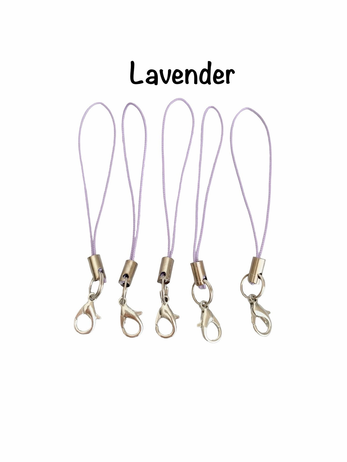Small Cell Phone Charm Strap with Split Ring & Lobster Clasp • Phone Charm Holder