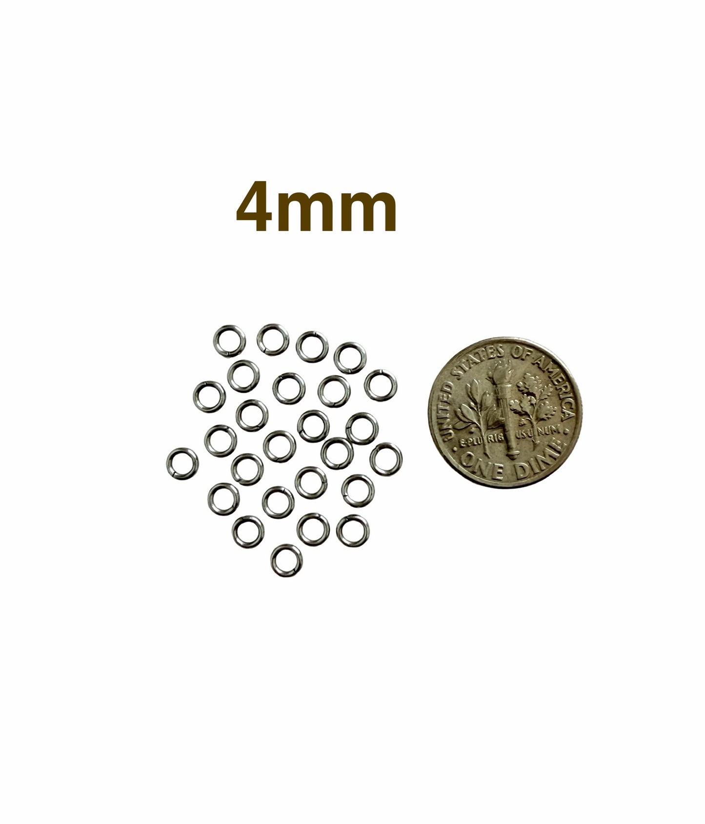 Stainless Steel Open Jump Rings 21 Gauge • 4mm, 5mm, 6mm Jewelry Making Supplies