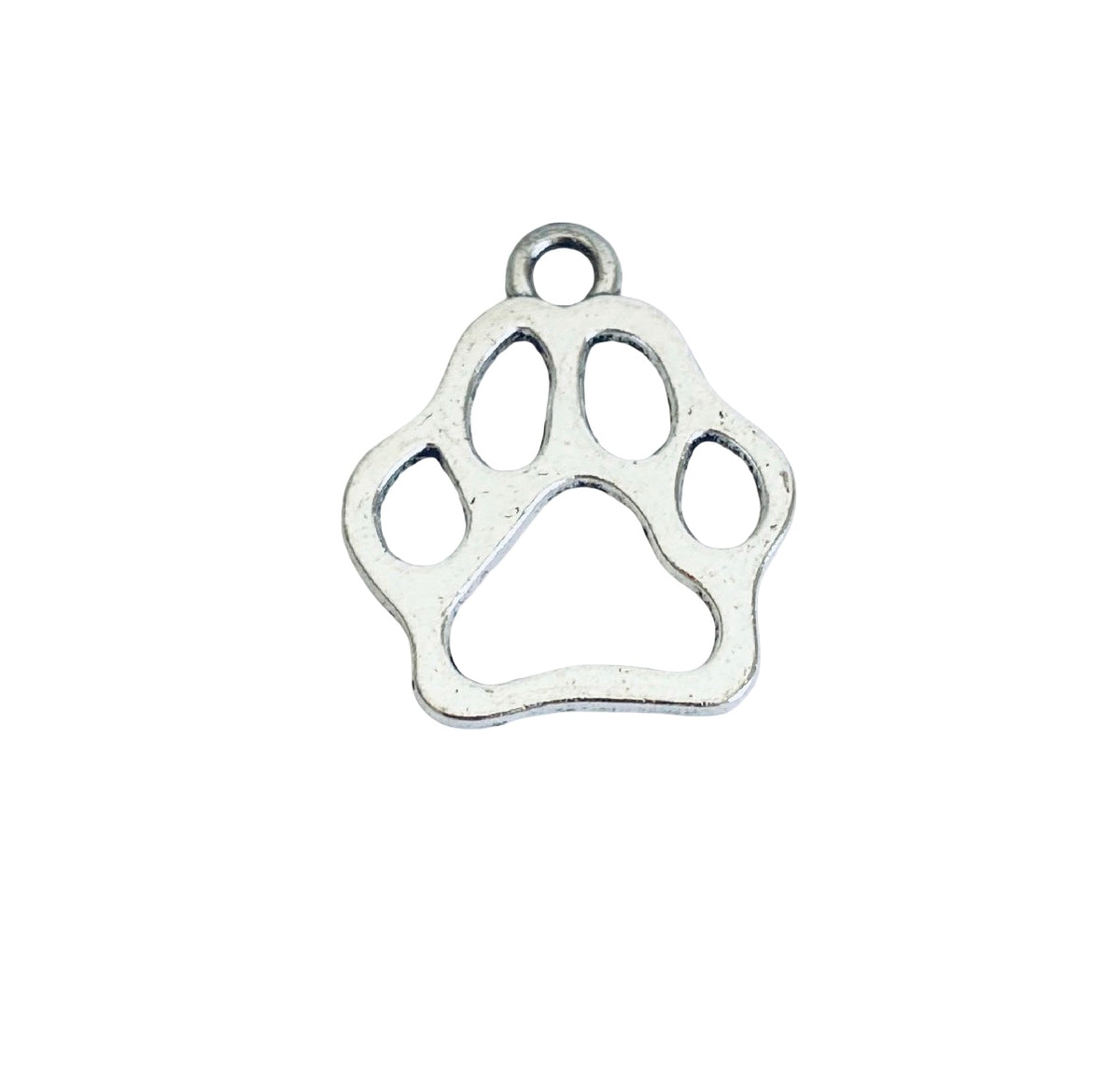 Base Metal Dog Paw Charm