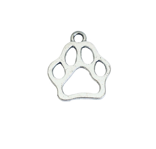 Base Metal Dog Paw Charm
