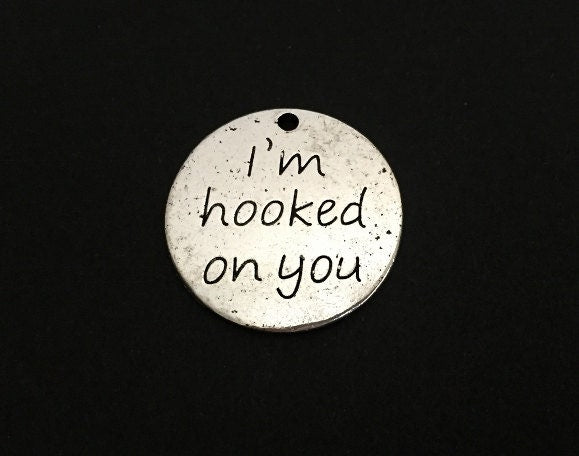 Base Metal I am Hooked On You Charm