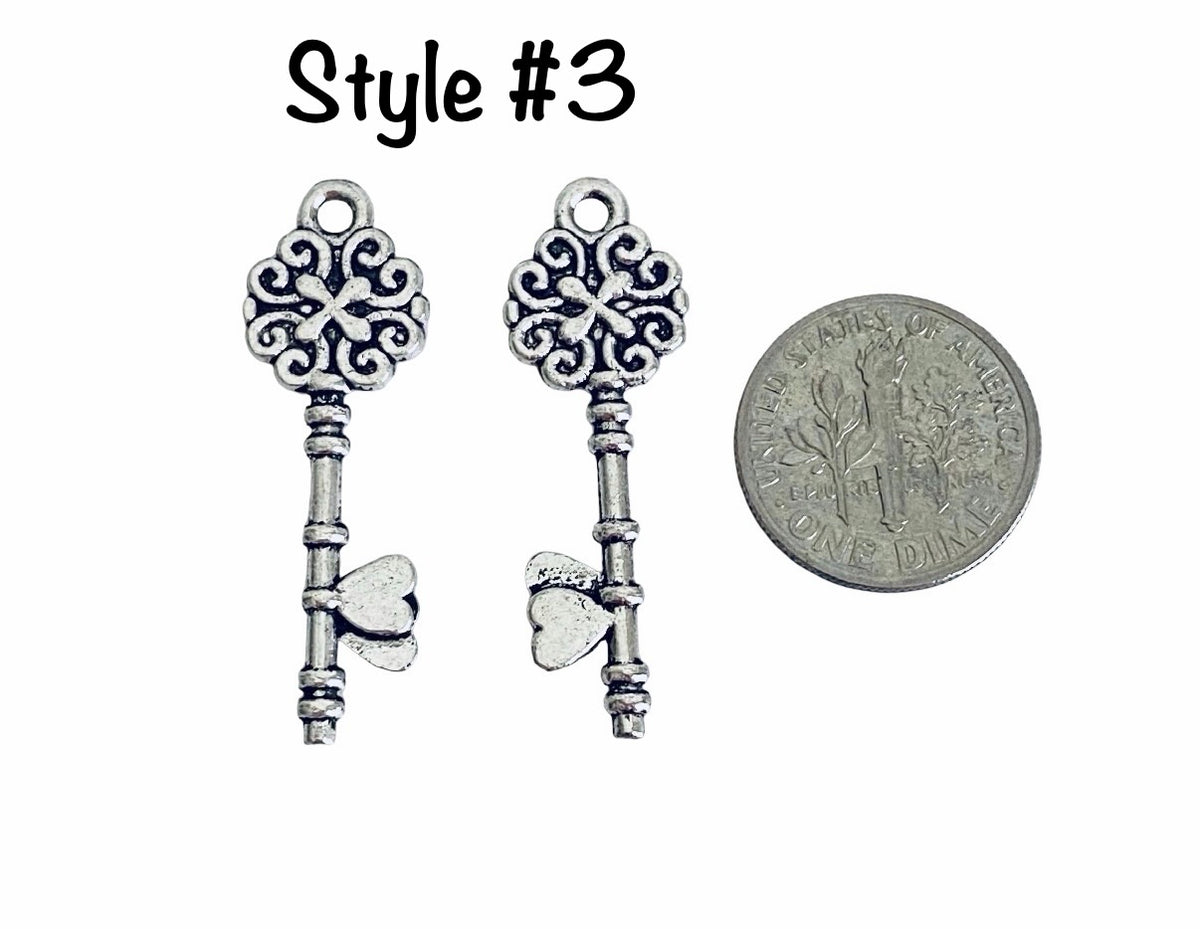 Base Metal Key Charms