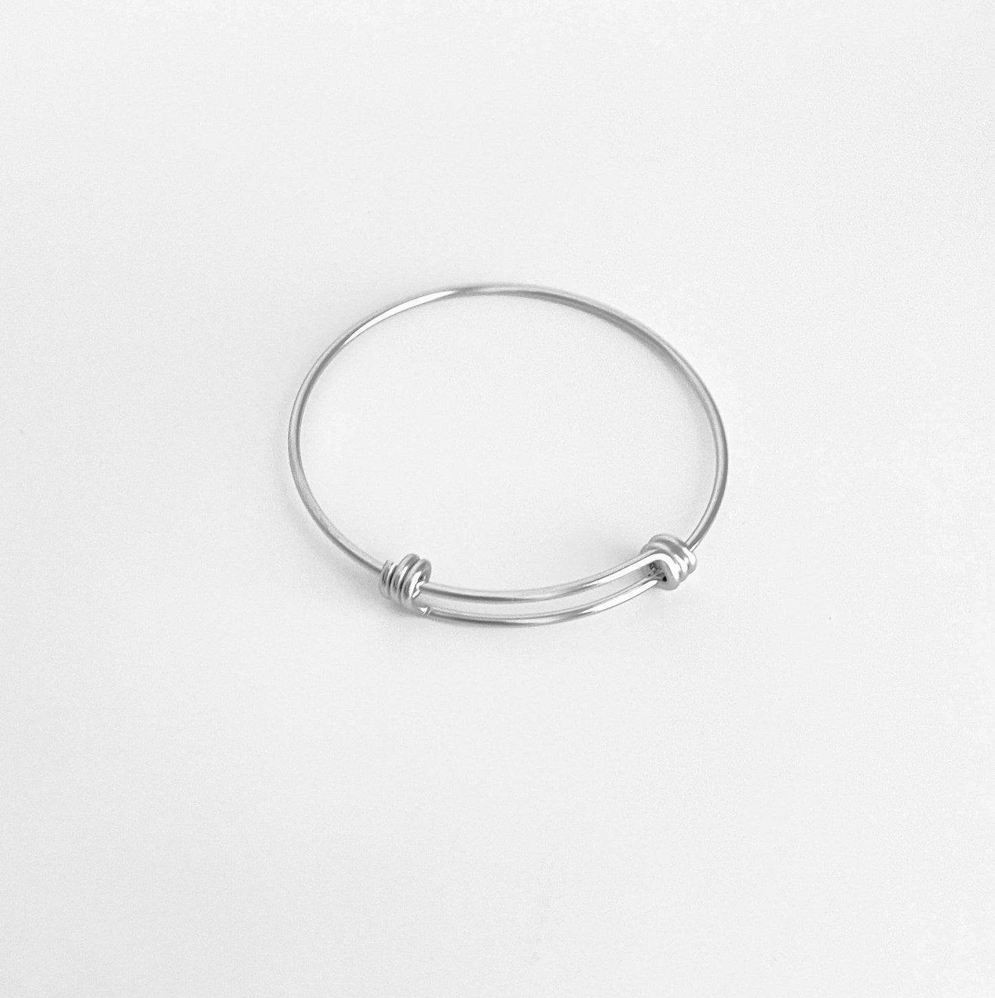 Stainless Steel Adjustable Bangle Bracelet
