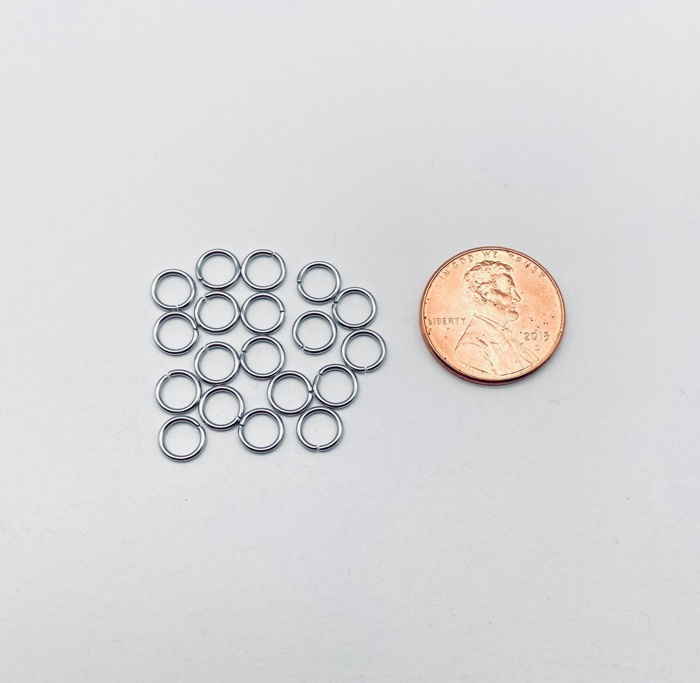 Thin Stainless Steel Jump Rings (6mm)