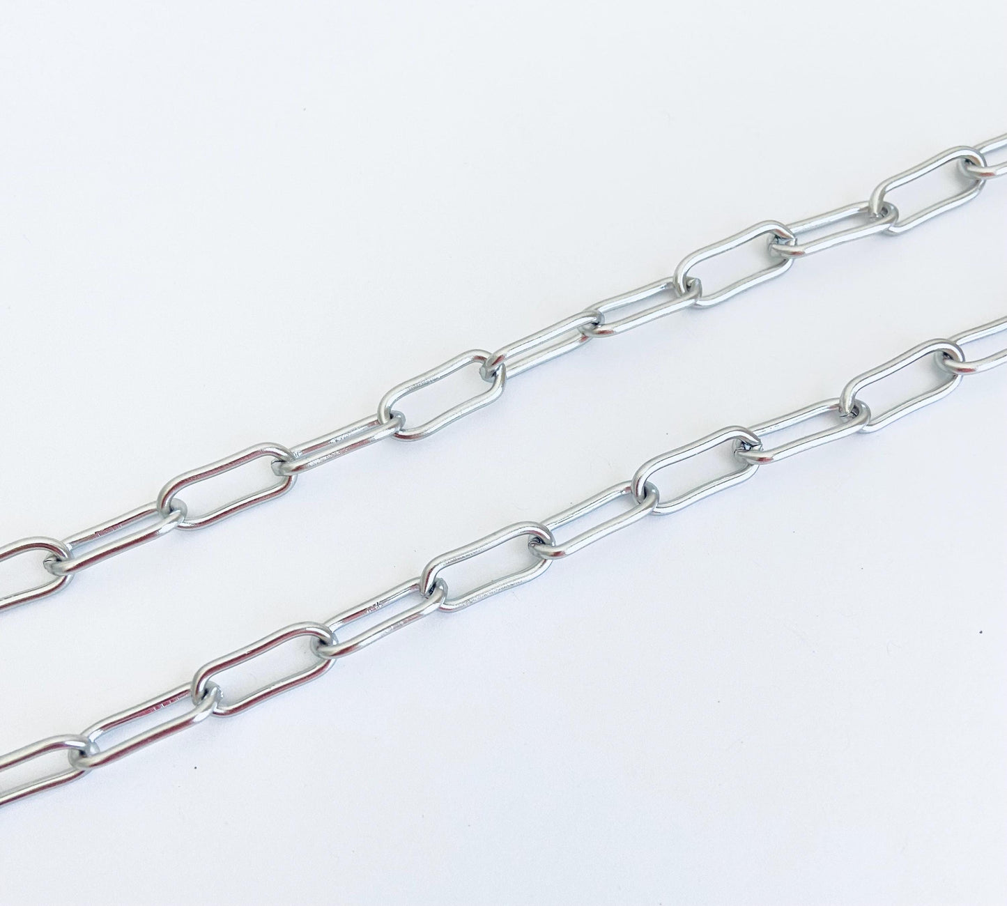 7x17mm Stainless Steel Paperclip Chain for Jewelry Making • Large Paperclip Link Chain for Necklaces, Bracelets & DIY Jewelry