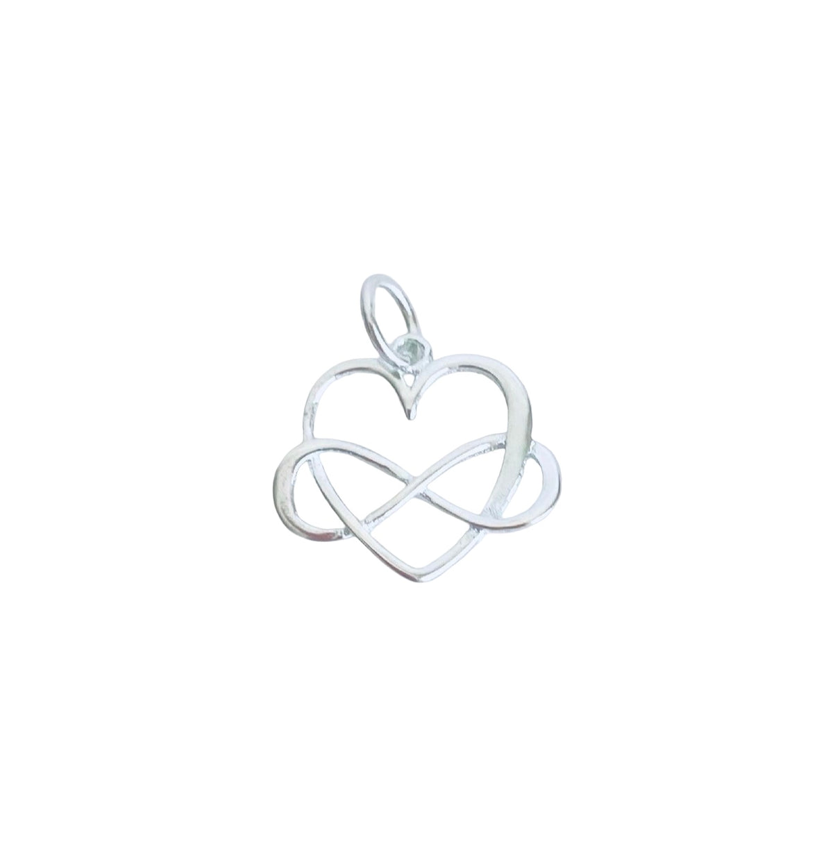 Eternity Heart Charm • Sterling Silver • Gold over Silver • Sold Individually