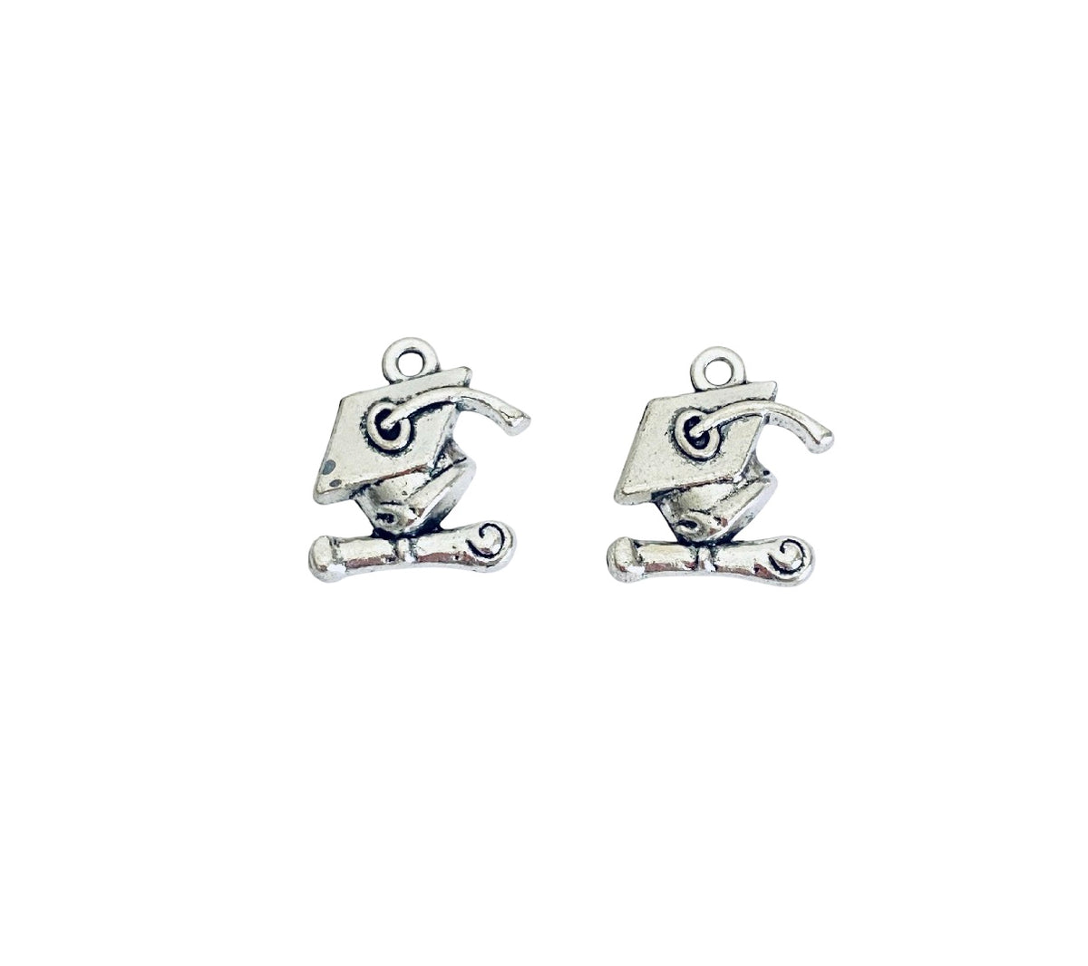 Base Metal Small Graduation Cap Charm