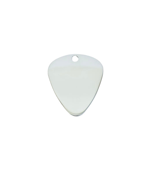 Shiny Stainless Steel Guitar Pick Blanks • 32mm x 28mm