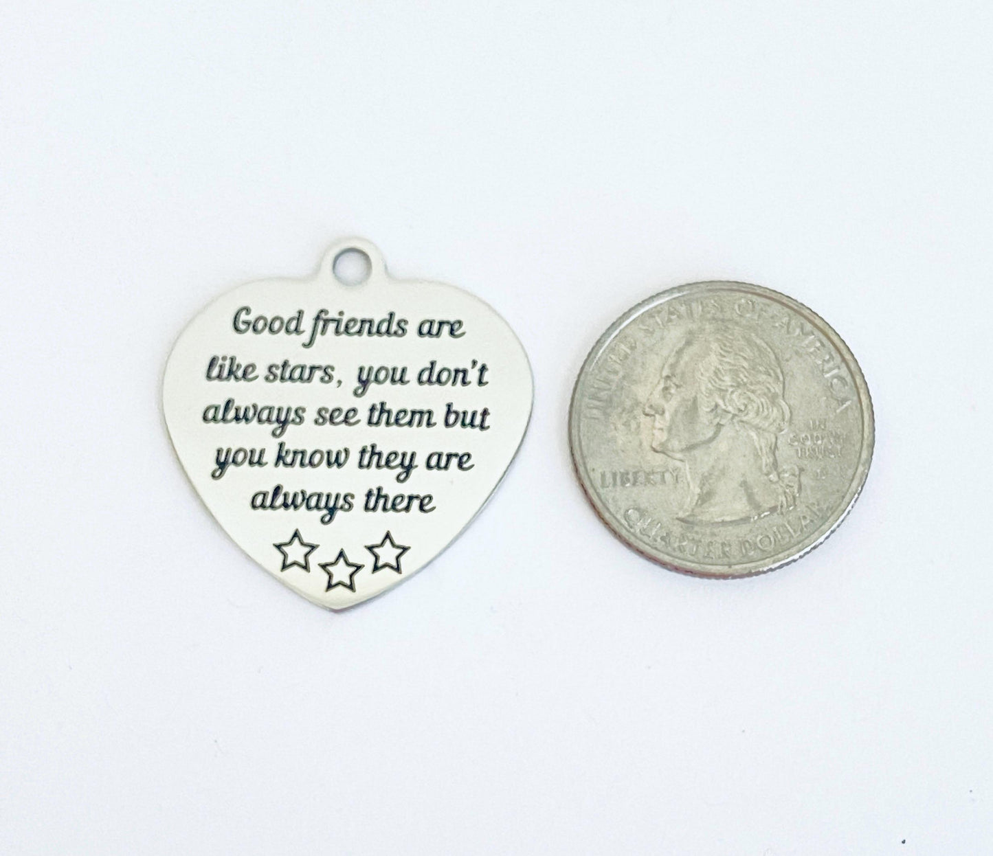 LARGE Stainless Steel Friendship Charm