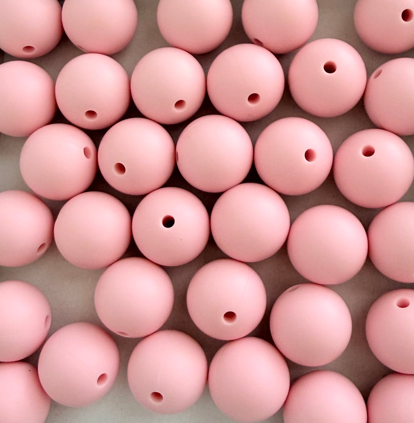 15mm Pink Silicone Beads • Pink Round Beads (Sold by Piece) for Jewelry Making, Keychains & DIY Crafts