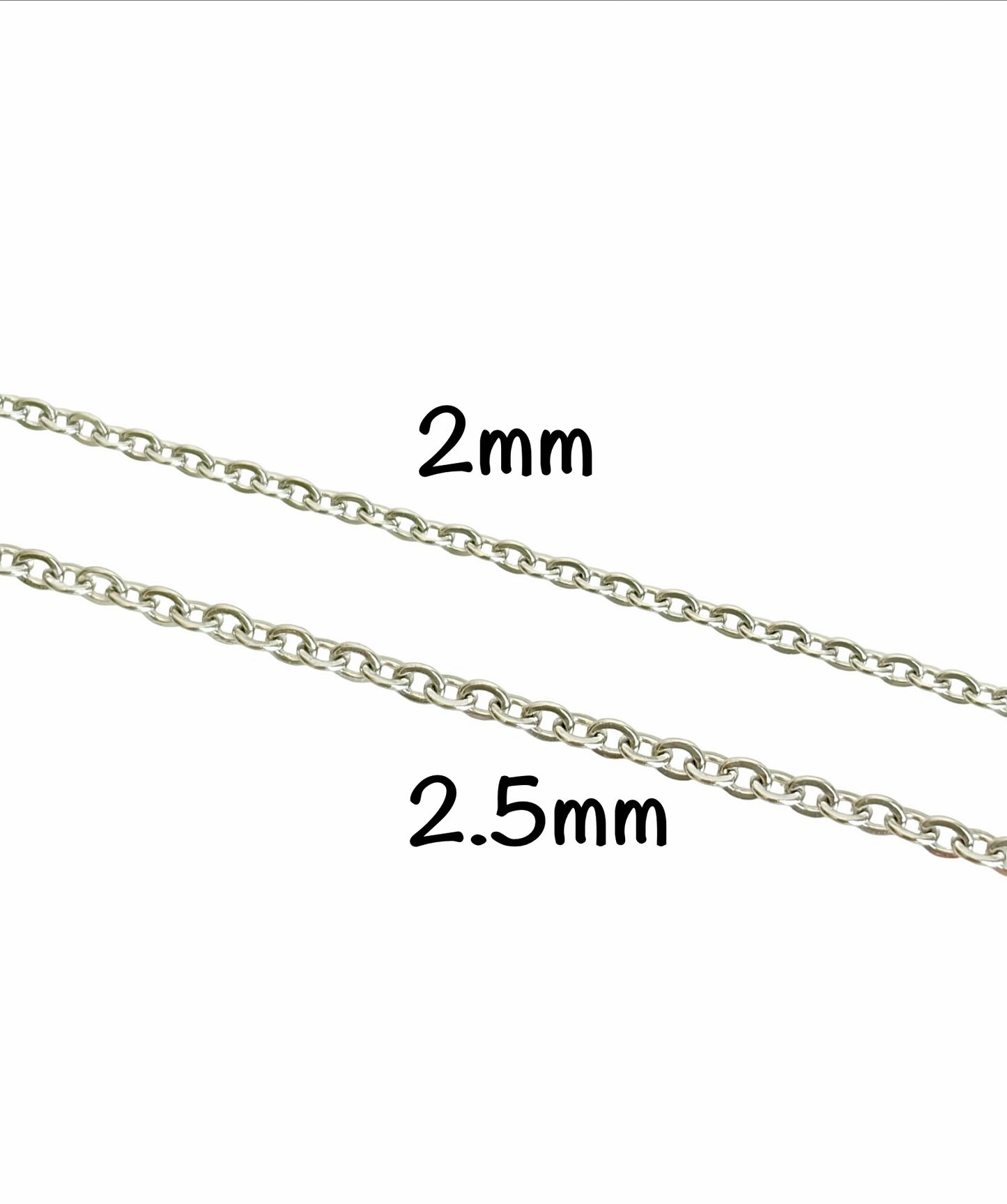 Stainless Steel Flat Cable Chain by the Foot