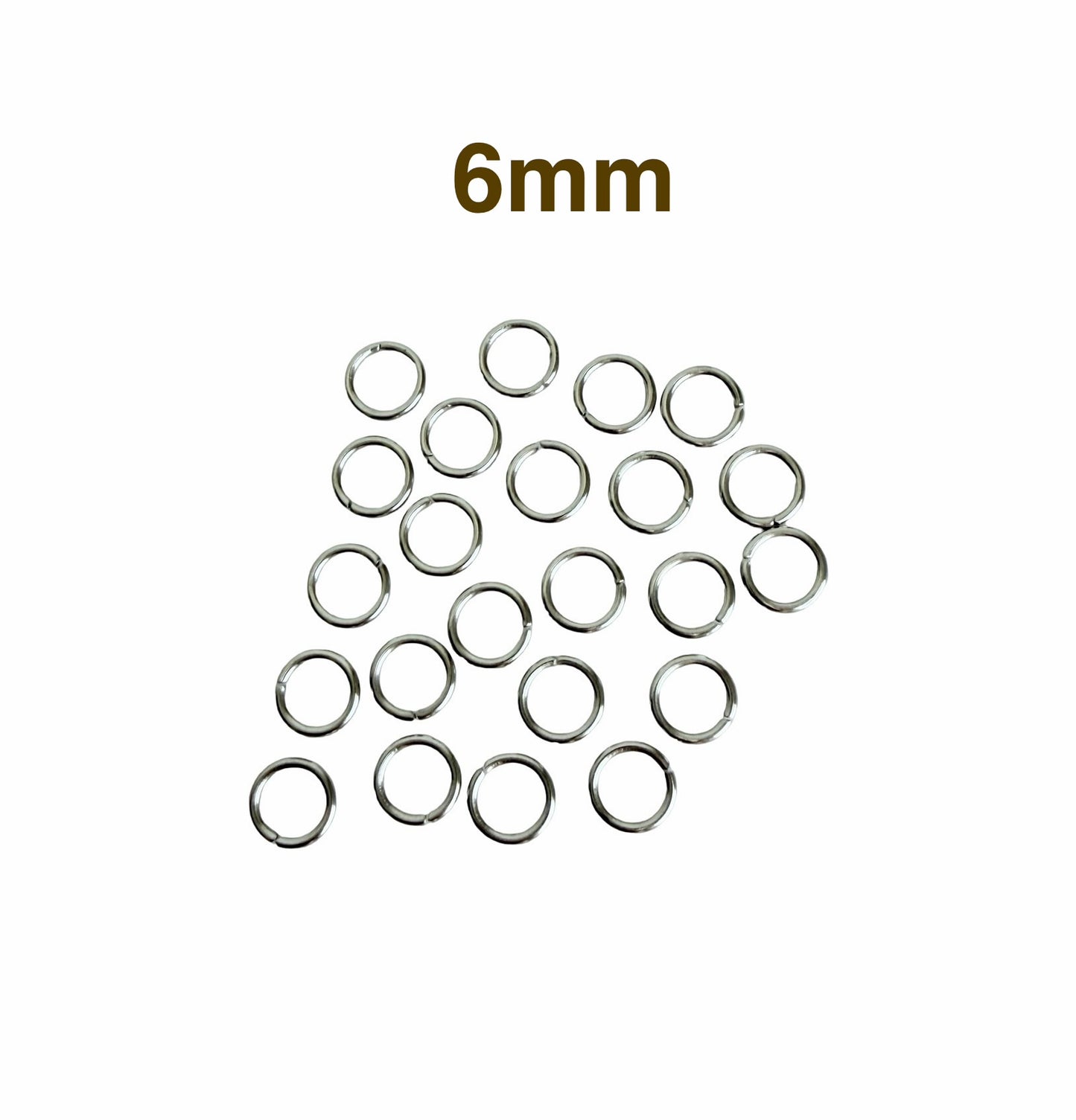 Stainless Steel Open Jump Rings 21 Gauge • 4mm, 5mm, 6mm Jewelry Making Supplies