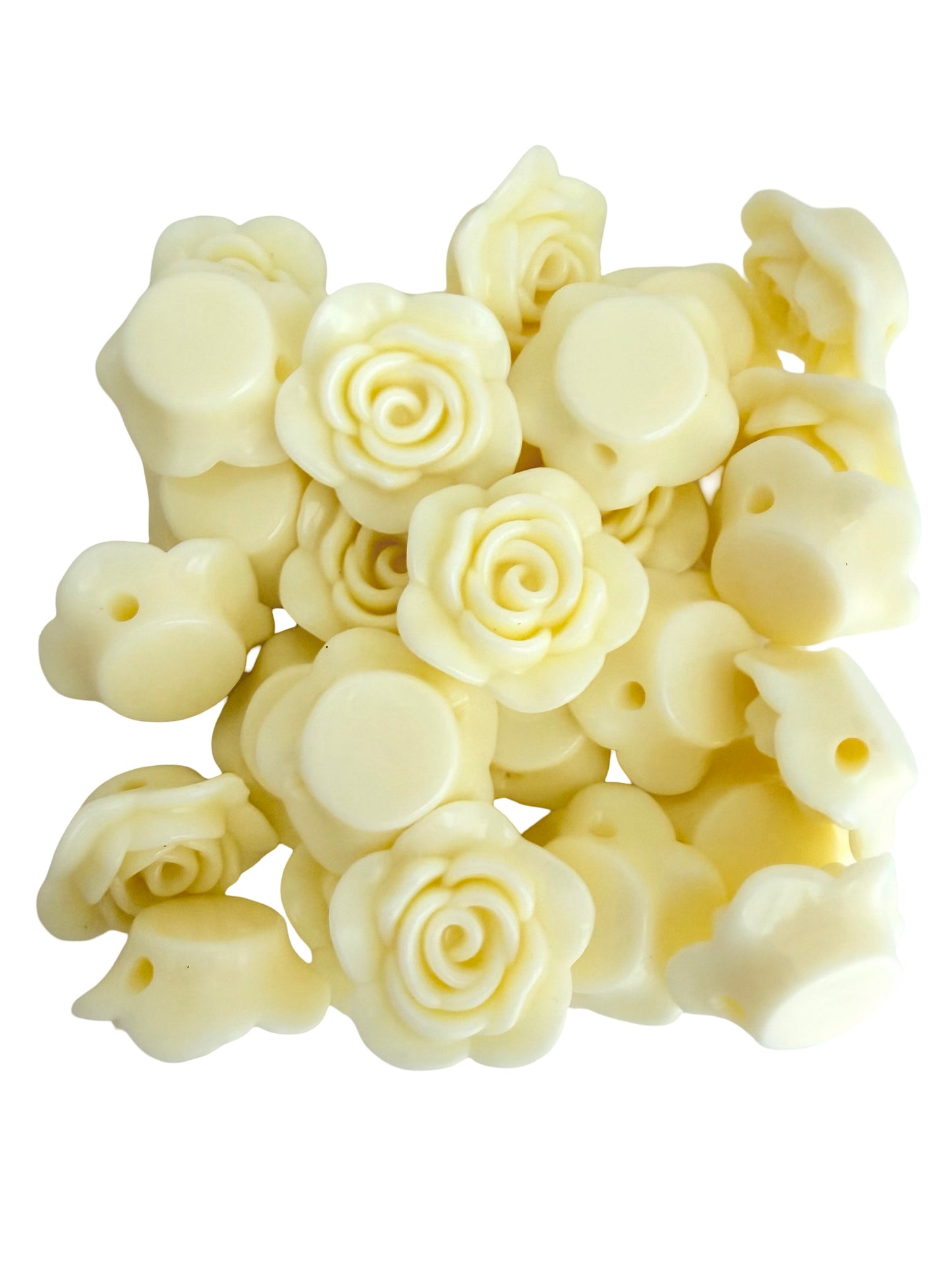 Large Acrylic Rose Flower Beads • Floral Beads for Jewelry Making