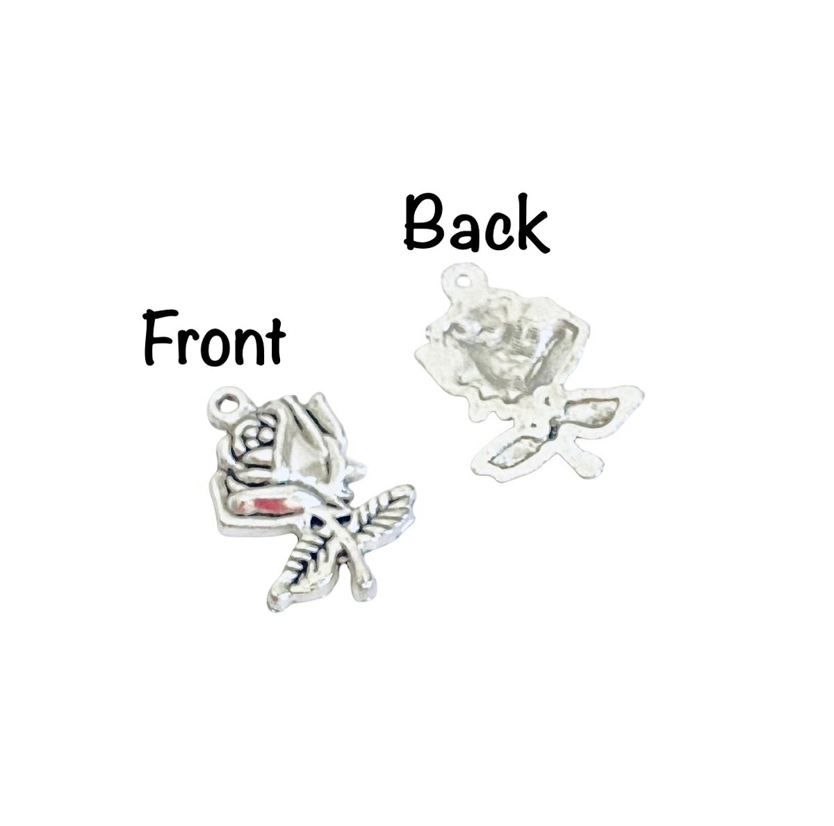 Base Metal Rose Charm