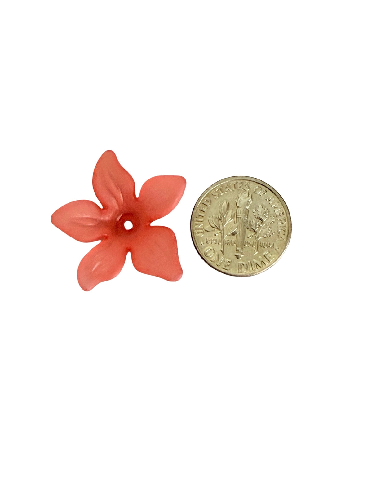24mm Matte 5-Petal Lily Style Flower Beads • Random Mix Colors • Acrylic Floral Beads for Jewelry Making & Crafts