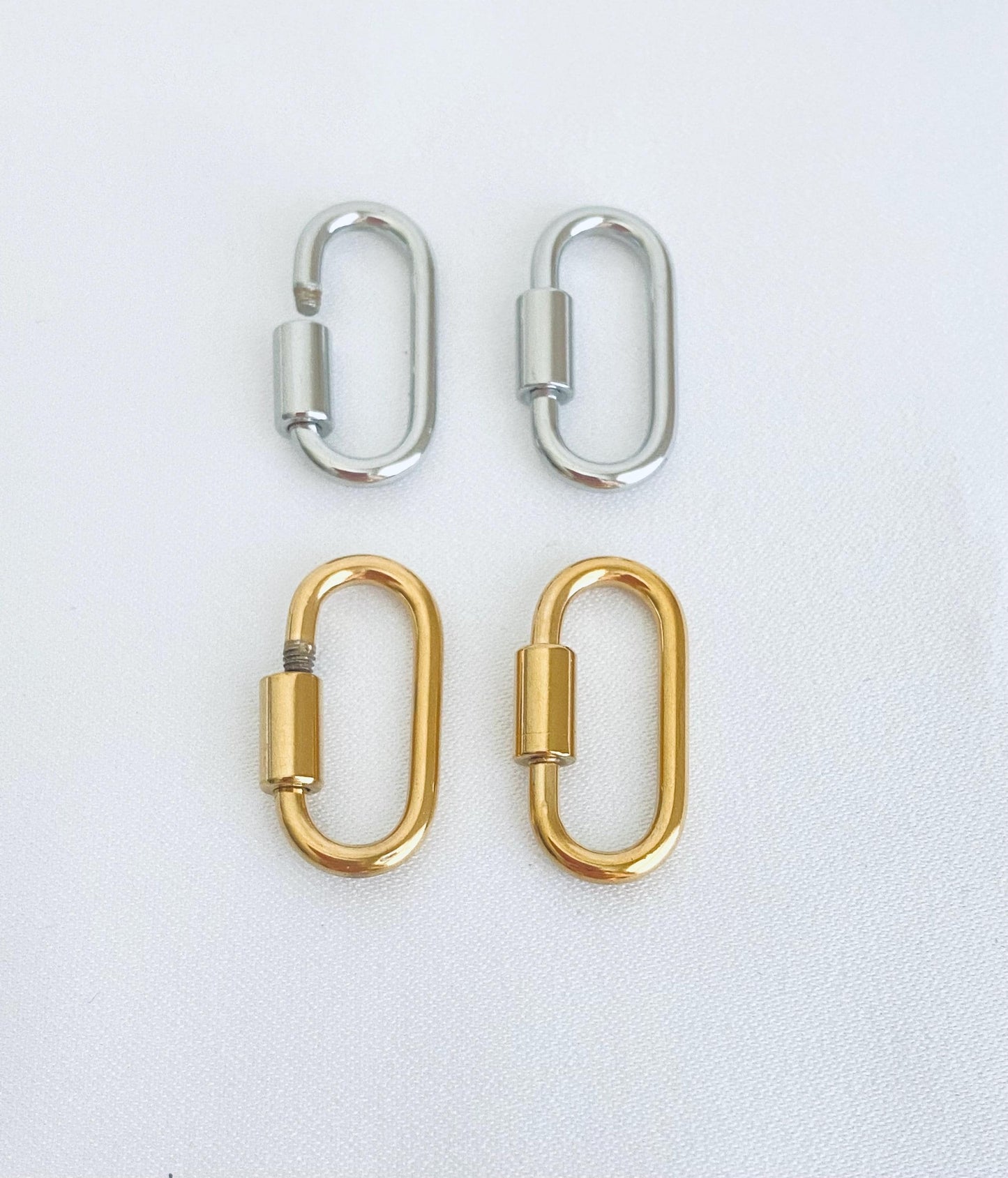 Stainless Steel Oblong Connector Clasp (10mm x 21mm)