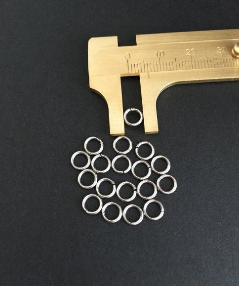 Thick Stainless Steel Jump Rings (6mm)