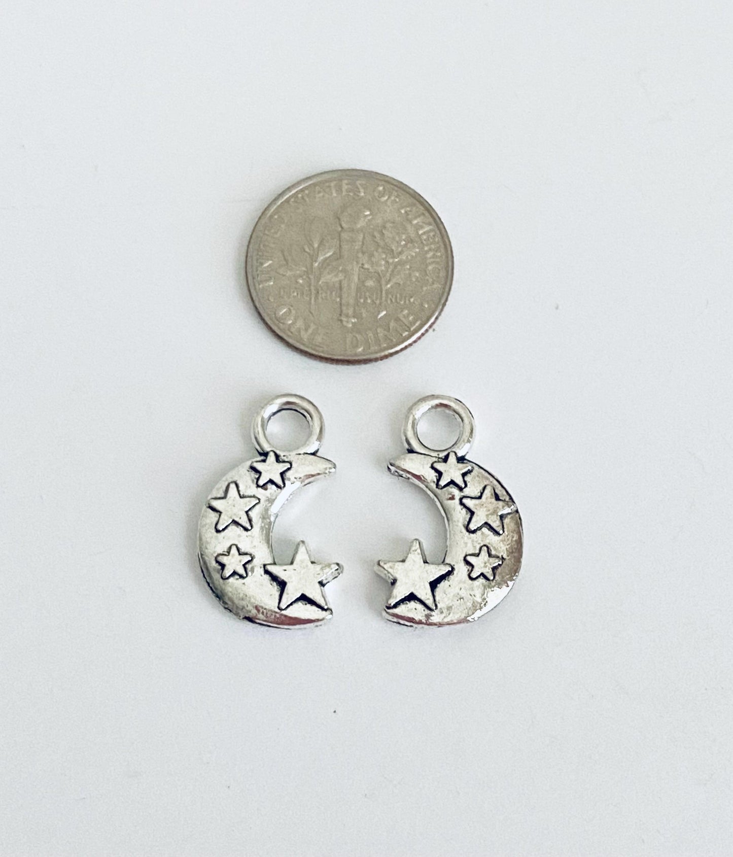 Base metal Moon & Stars Charm