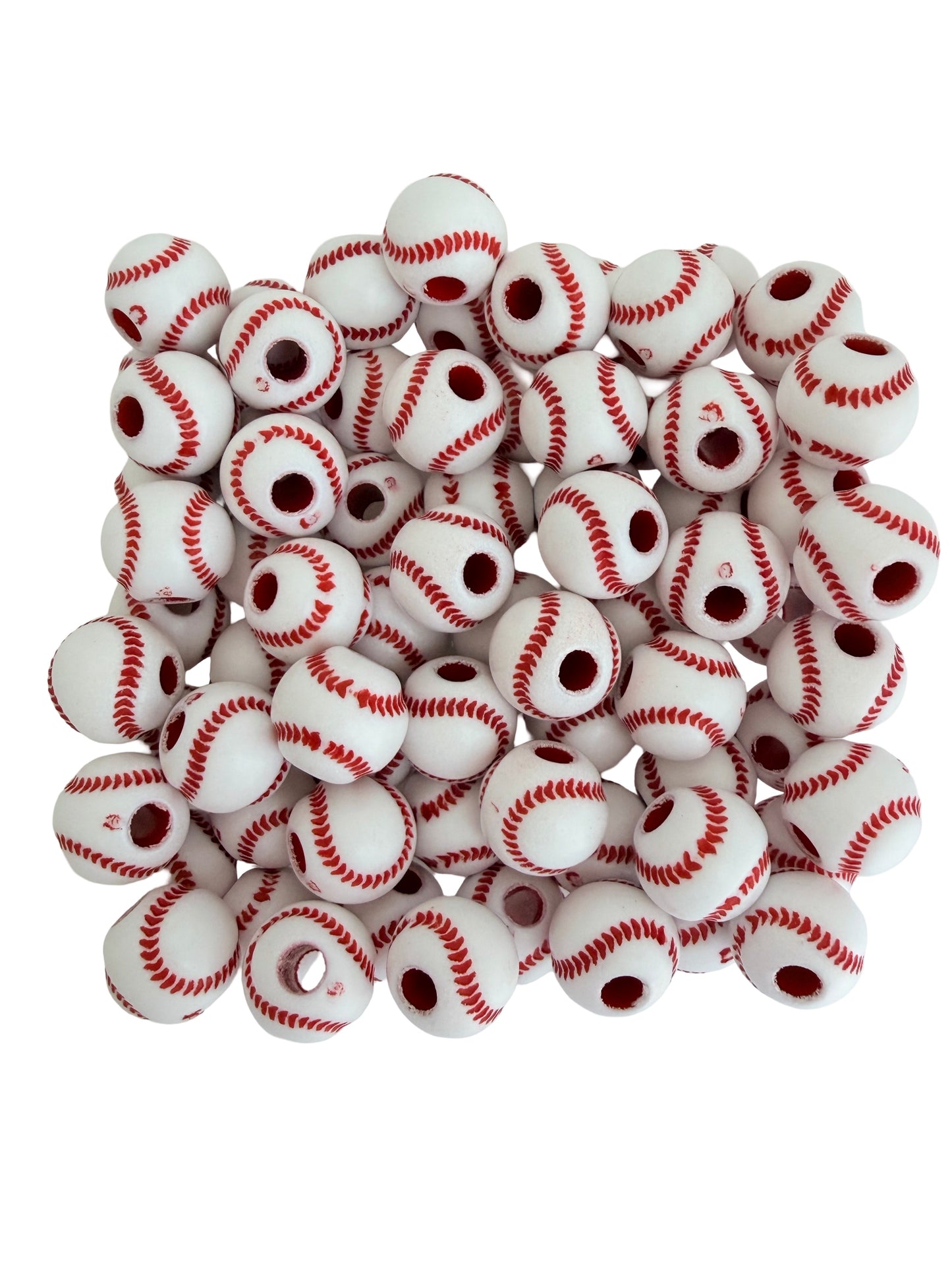Sports Acrylic Beads • Football, Baseball, Basketball • DIY Craft Jewelry Supplies