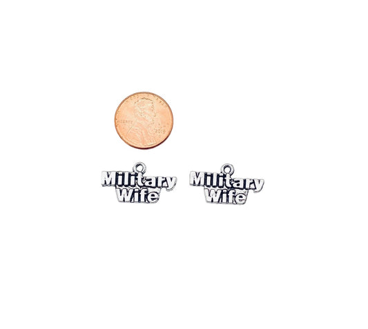Base Metal Small Military Wife Charms