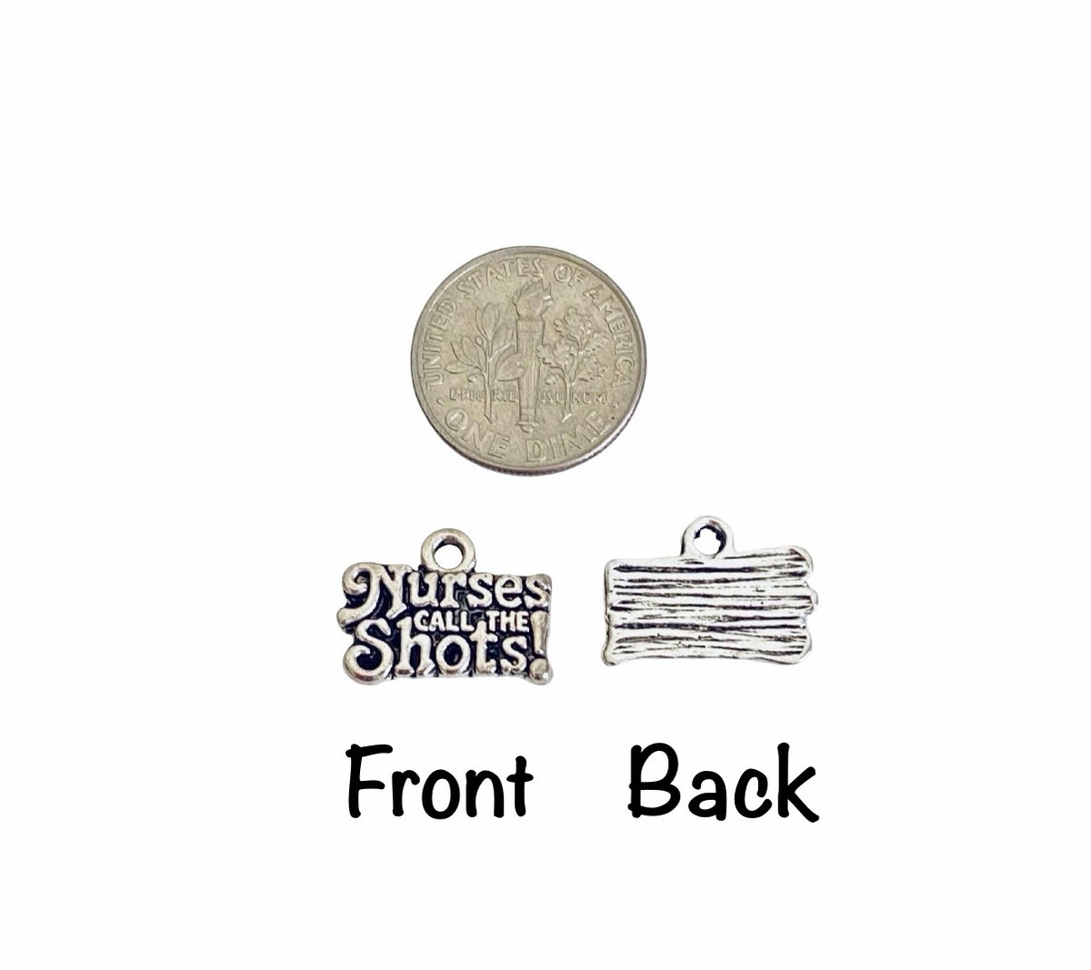 Base Metal Medical Occupation Charms (Nurse Cap • Nurses • Syringe • Stethoscope)