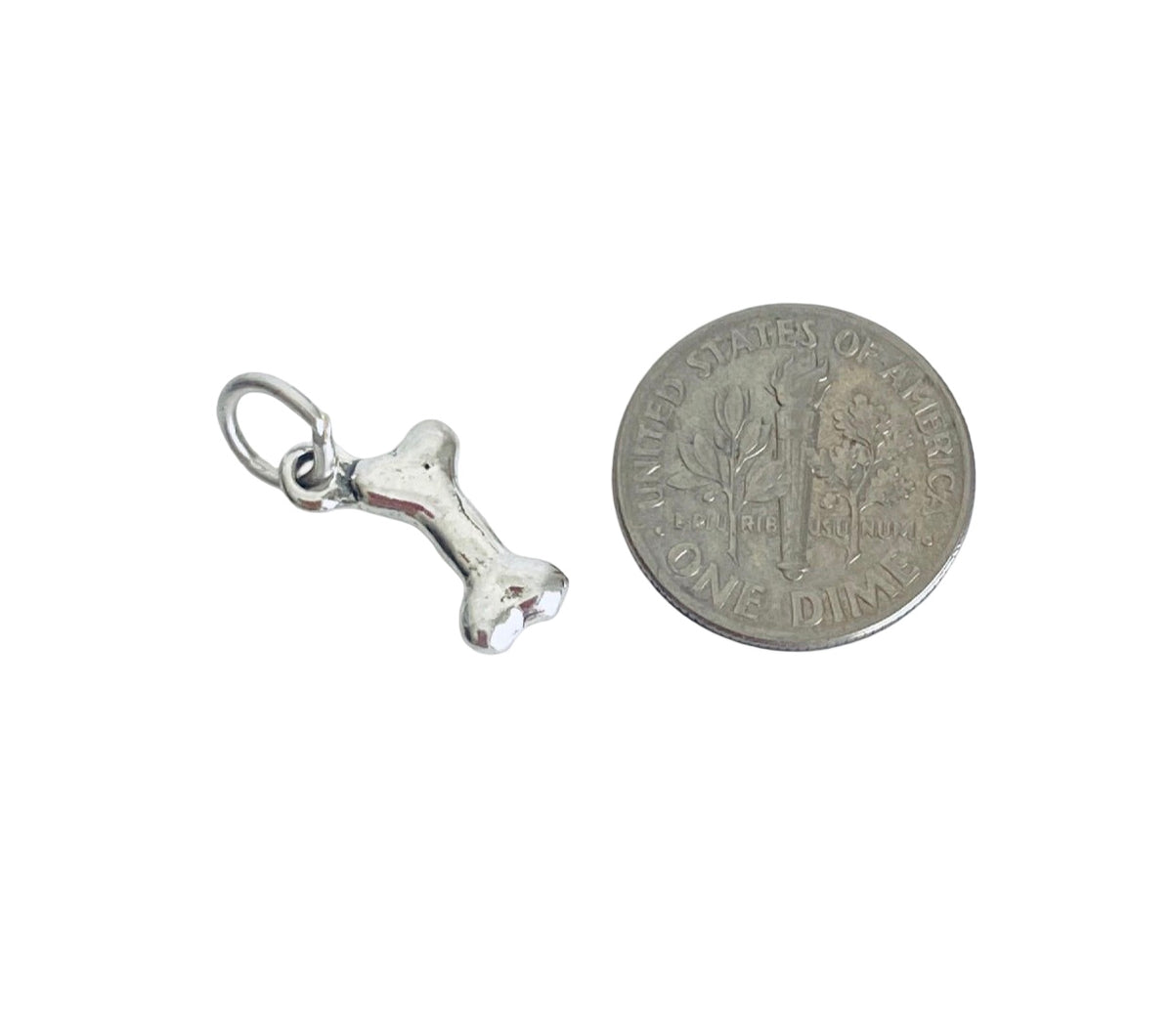 Sterling Silver Dog Charm • Dog Bone Charm • Sold Individually