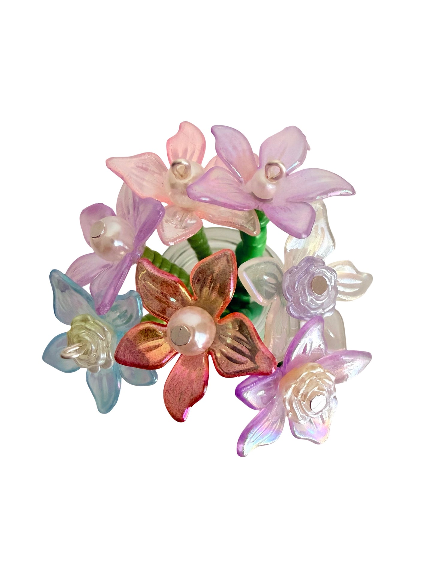 2.5” Handmade Plumeria Beaded Flowers • Bulk Options Available