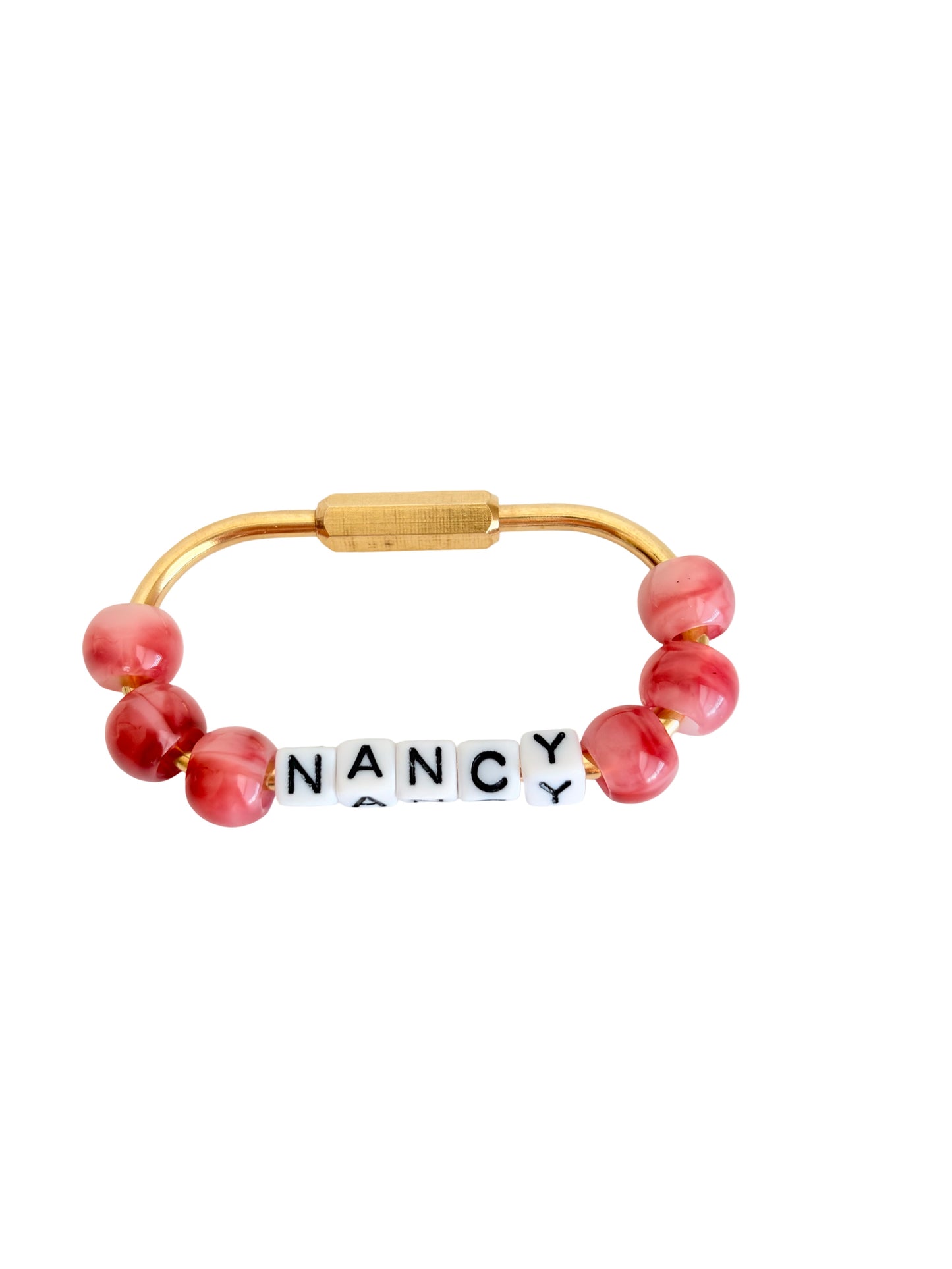 Personalized Name Bag Charm with Screw-On Clasp
