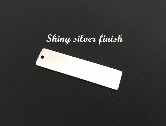 Stainless Steel Long Blank - 12x 50mm - Engravable