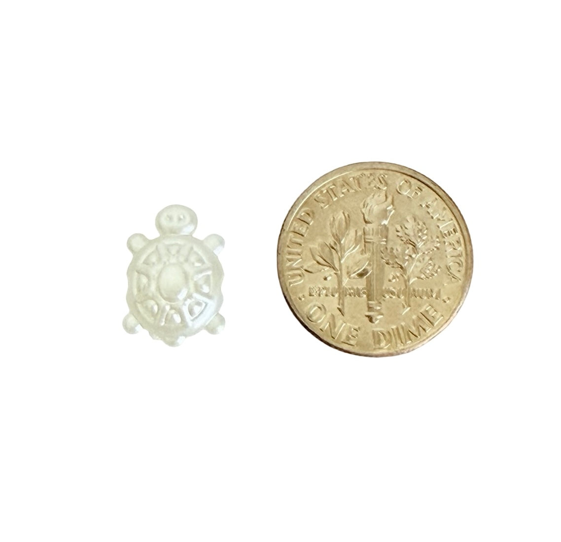 Small Faux Pearl Turtle Beads for Jewelry Making