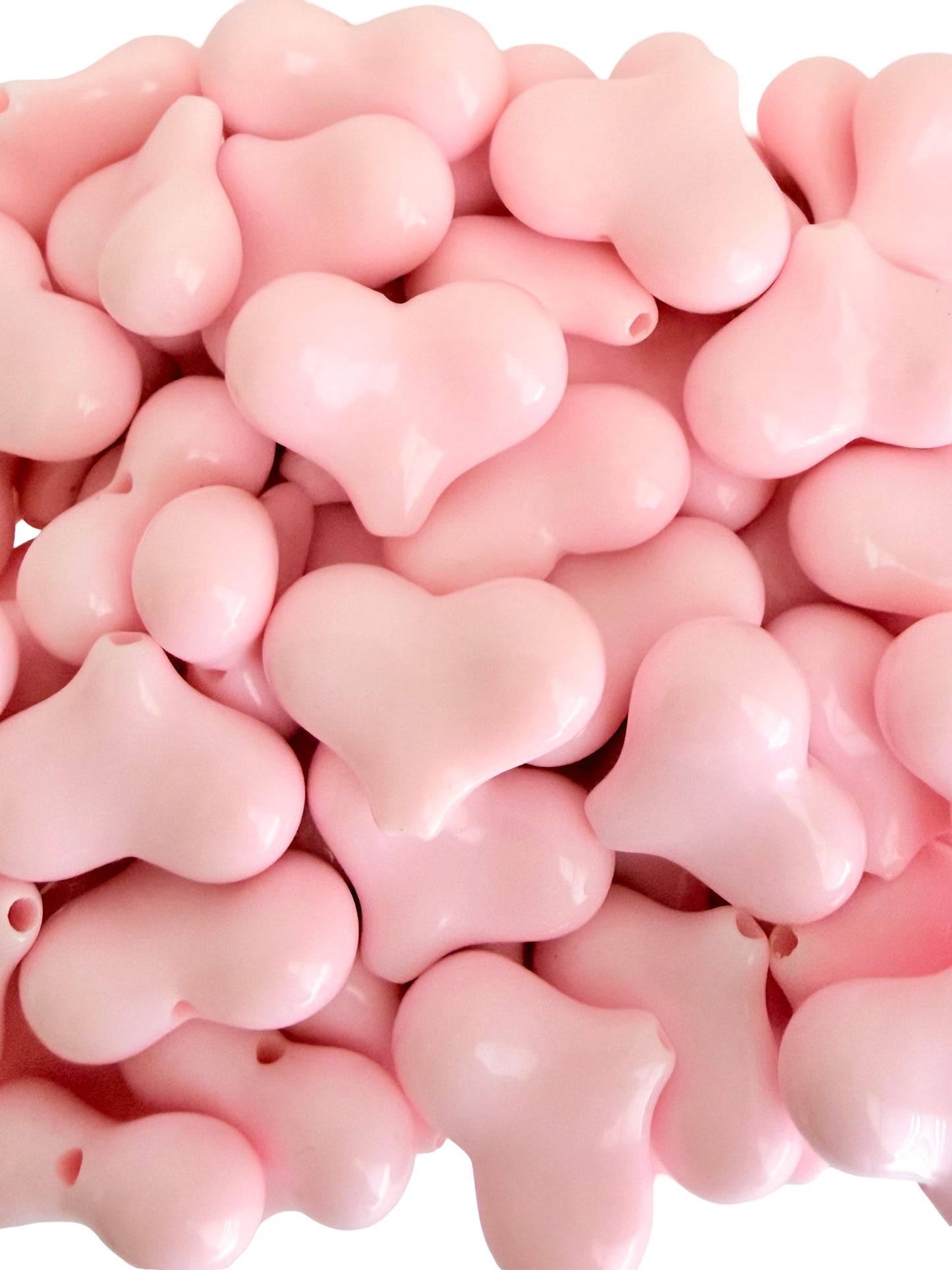 21mm Acrylic Puffy Heart Bead