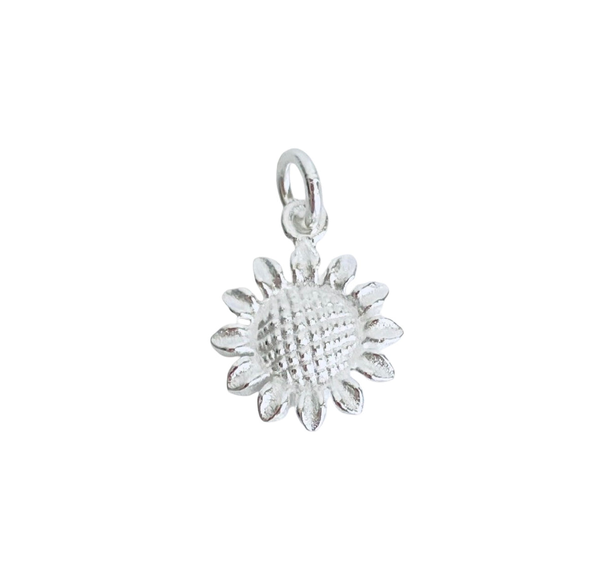 Sterling Silver Sunflower Charm • Sold Individually